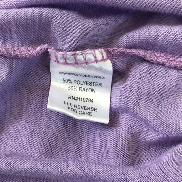 2/$50 UNITY Purple Ombré Short Sleeve Shirt Size 1X - Picture 5 of 9
